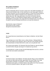 FERIENSCHULE (Herbst 2024) _ Der goldene Schlüssel